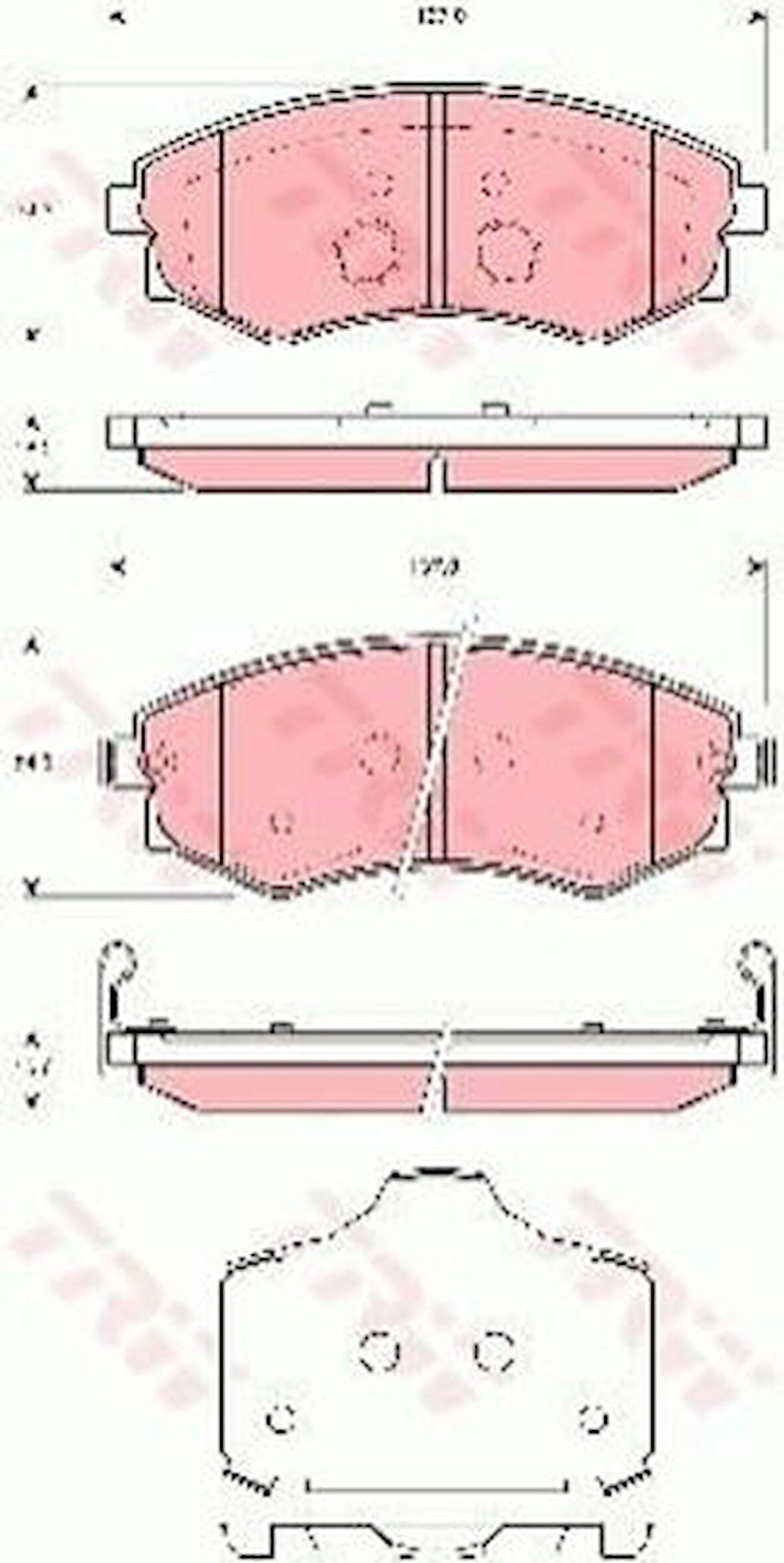 TRW GDB3365 Ön Balata Daewoo Rexton 2.9TD 3.2V6 02 Korando 99 Musso 99 Ssangyong Fişli Gdb3365 48413091A1