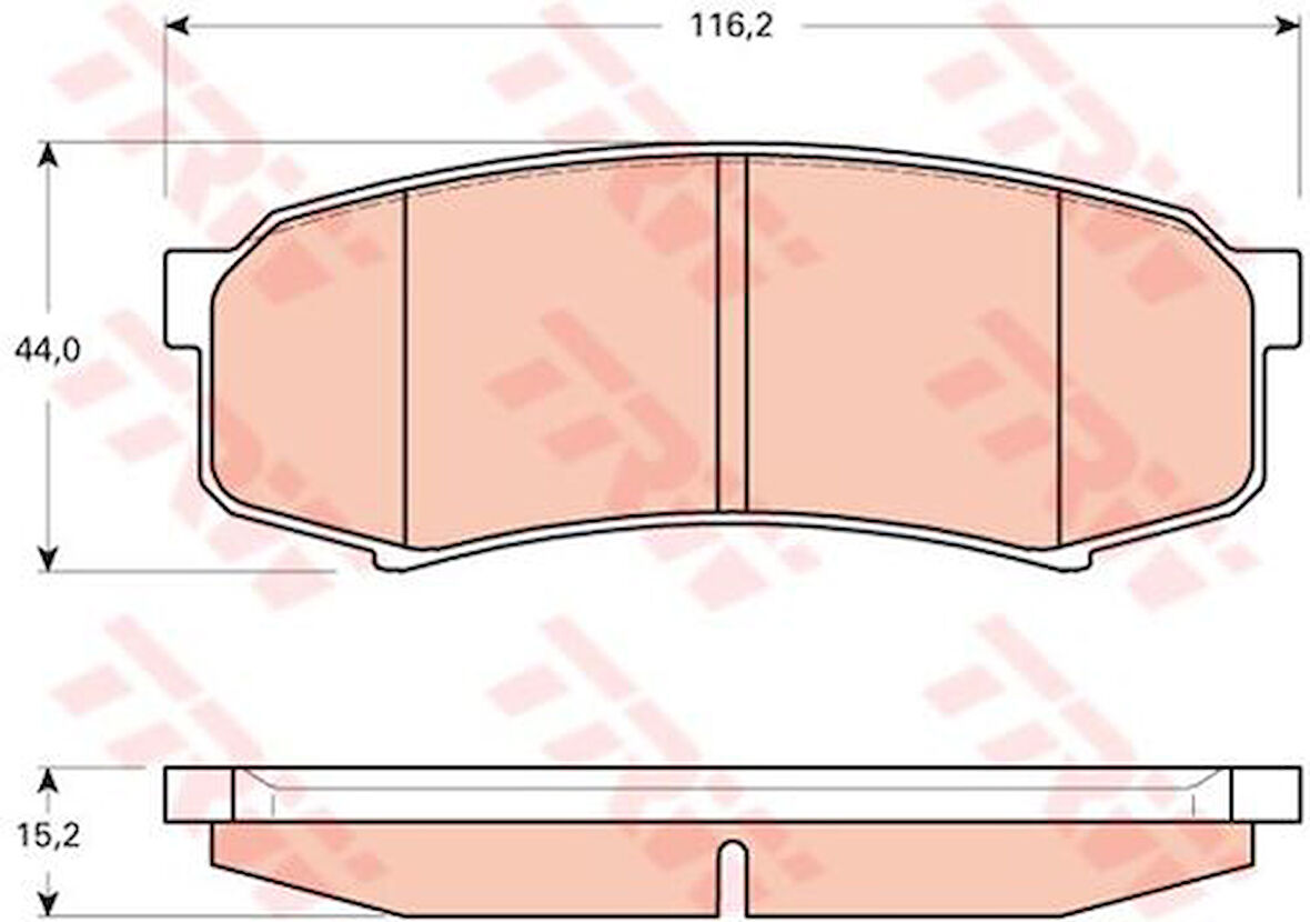 TRW GDB3464 Fren Balatası Arka Land Cruiser 2.7 3.4 4.0 97-Lexus G470 01- 4605A458