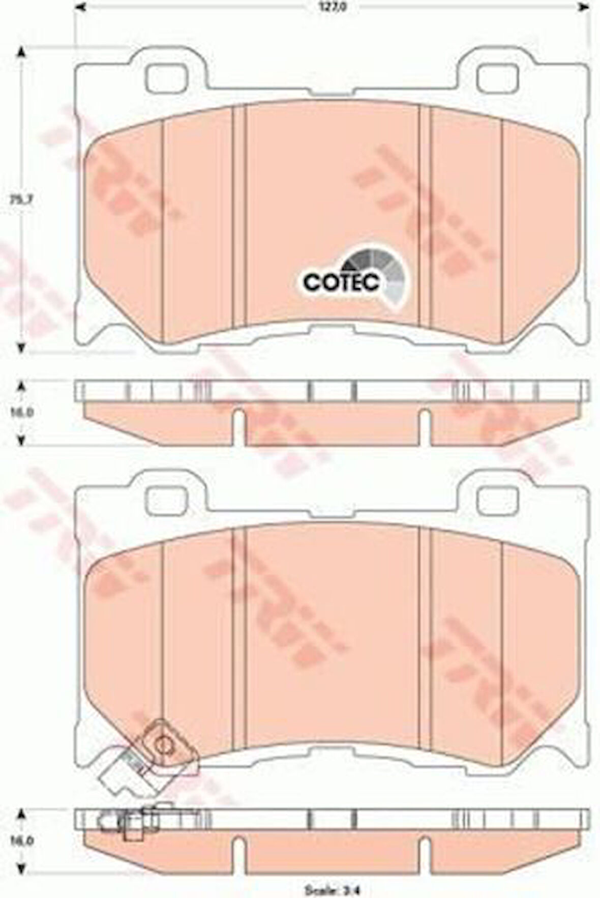 TRW GDB3505 Ön Balata Infiniti Fx50-G50 08 Nissan 370 Z 3.7 09 D1060JL00K