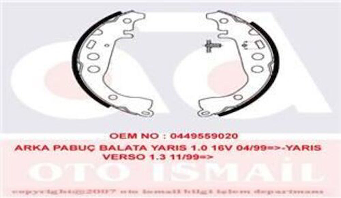 TRW GS8673 Arka Fren Balatası Pabuç Toyota Yaris 99-04 449552100