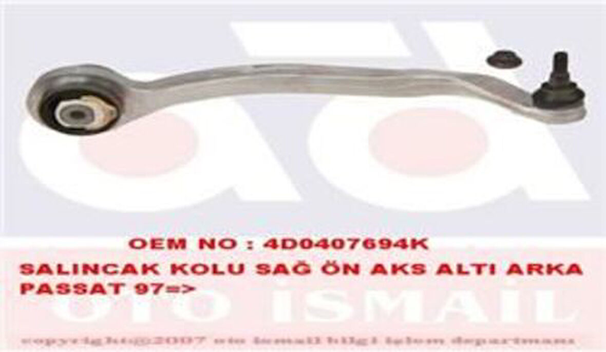 TRW JTC350 Salıncak Kolu Sağ Alt Eğri A4 A6 A8 Superb Passat 95-01 8E0407694