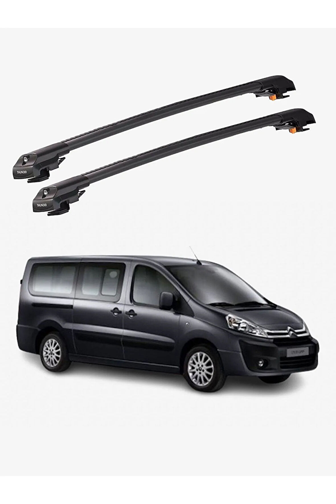 CITROEN JUMPY 2006-2016 TRX1 Thunder Carrier Kilitli Ara Atkı Taşıyıcı Tavan Barı Gri
