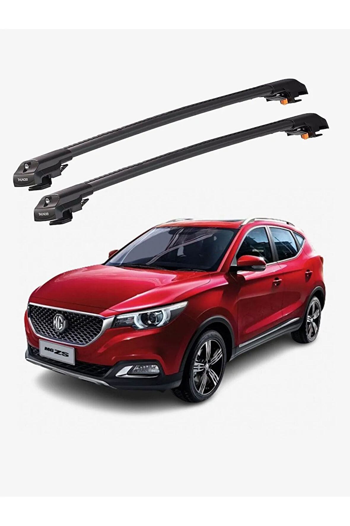 MG ZS CROSSOVER 2018-Sonrası TRX1 Thunder Carrier Kilitli Ara Atkı Taşıyıcı Tavan Barı Gri