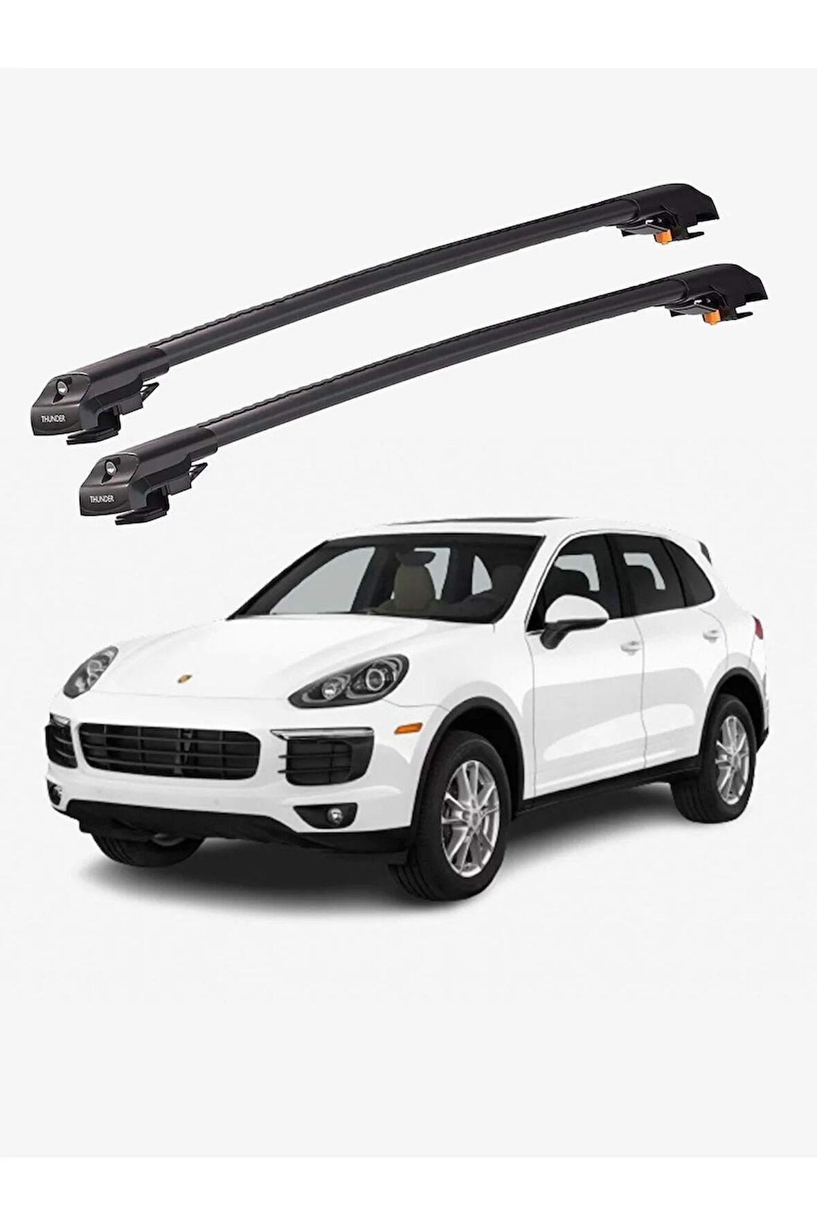 PORSCHE CAYENNE (92A-E2) 2011-2018 TRX1 Thunder Carrier Kilitli Ara Atkı Taşıyıcı Tavan Barı Siyah