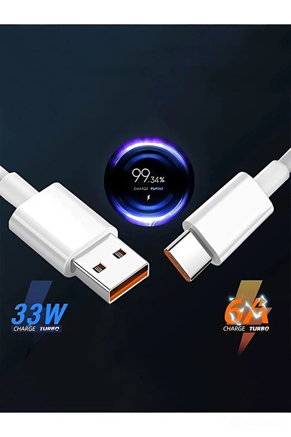 Okyanustech Xiaomi Mi Uyumlu Turbo Hızlı Şarj Kablosu 33W 6A Redmi K40 Pro+ Redmi K30S K30 Ultra K30 Pro