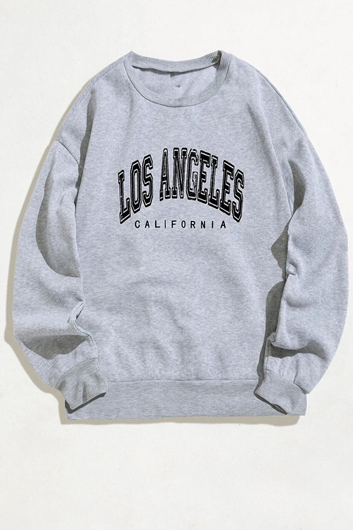 Unisex Gri Los Angeles Sweatshirt