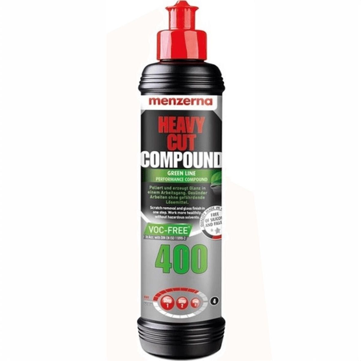 Menzerna Heavy Cut Compound 400 250ml Çizik Gid. Pasta-Yeşil Seri