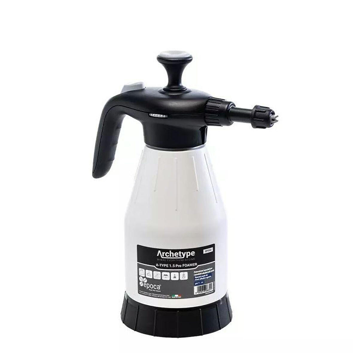 Epoca A-TYPE 1.5 PRO KÖPÜK Yapıcı Alkali Day. Basınçlı Pompa 1.8 Litre - EPDM (Siyah/Beyaz)