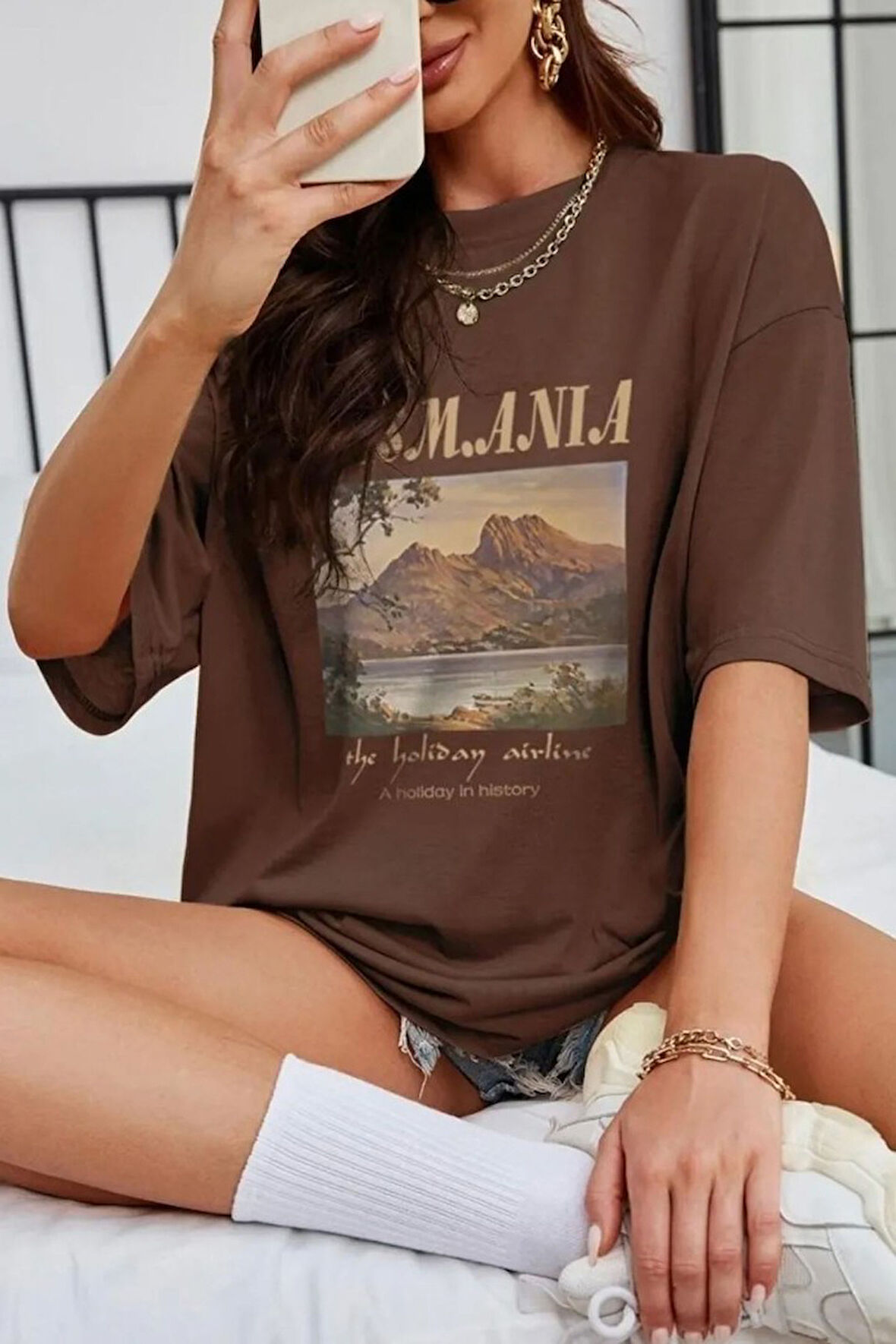 Uyguntarz Unisex Tasmania Baskılı T-shirt