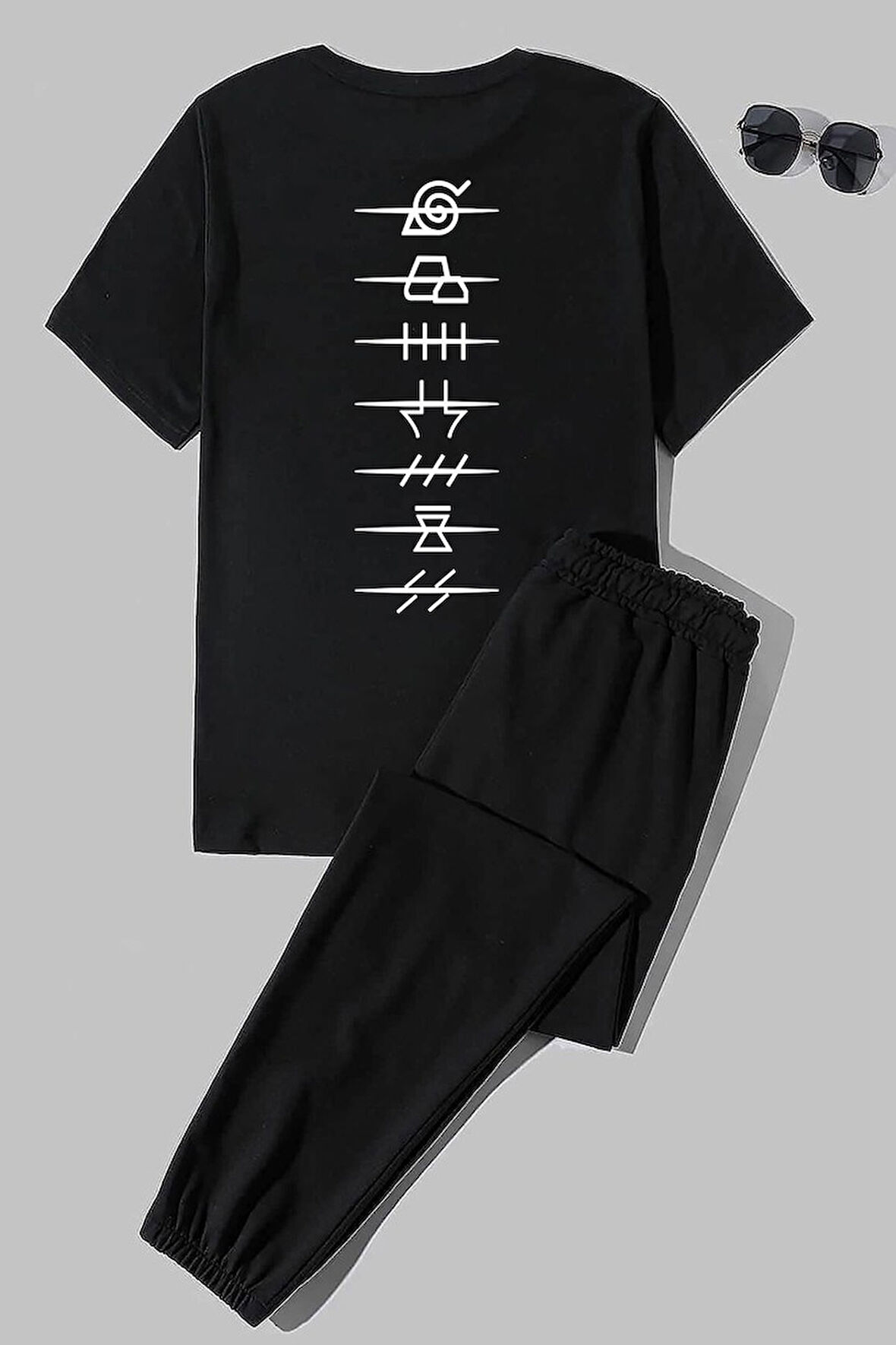 Uyguntarz Unisex Ninja Akatsuki Baskılı 2'li Eşofman Takımı