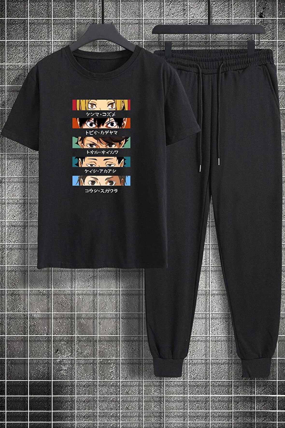 Uyguntarz Unisex Cosplay Haikyuu Baskılı 2'li Eşofman Takımı