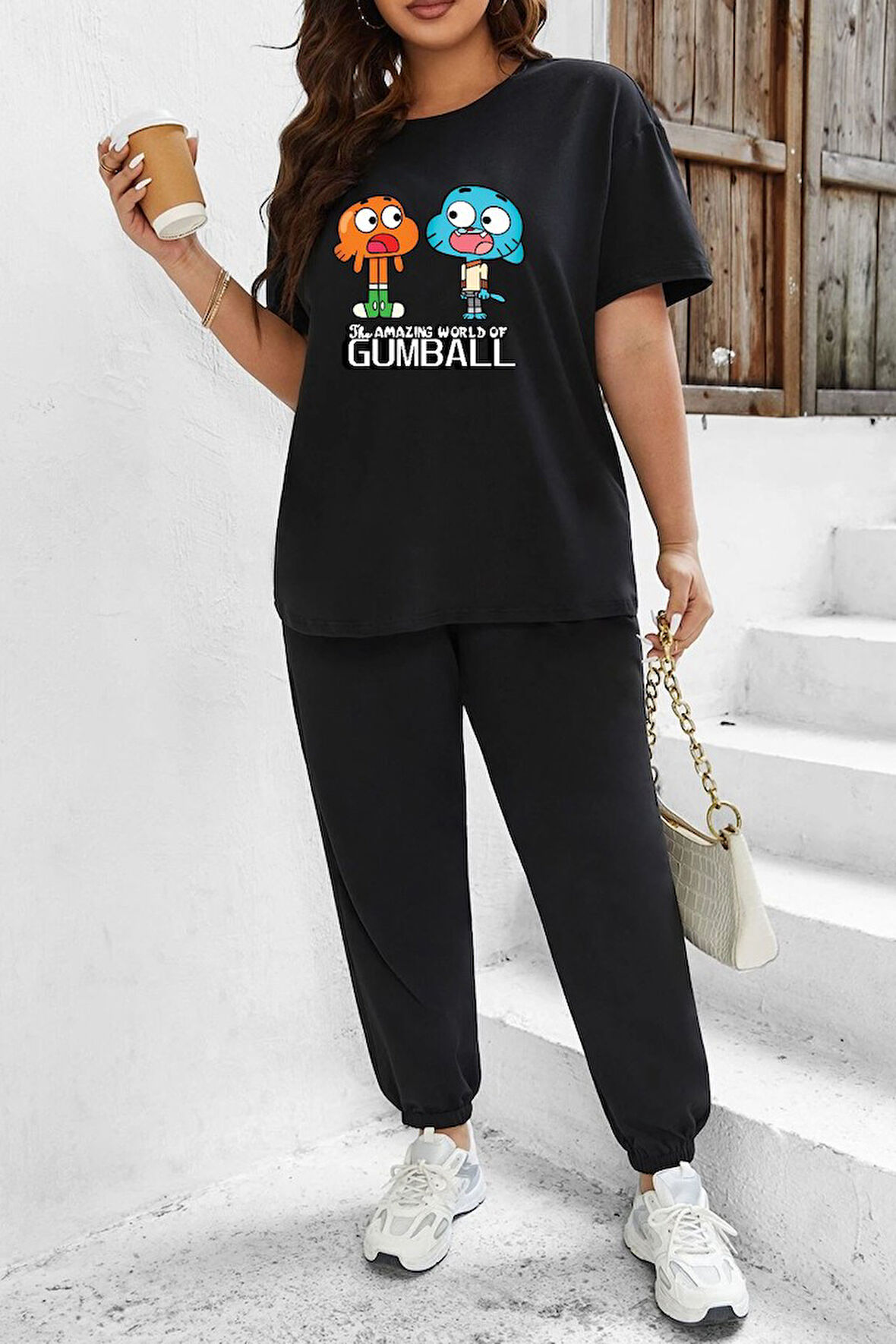 Uyguntarz Unisex Gumball Baskılı 2'li Eşofman Takımı