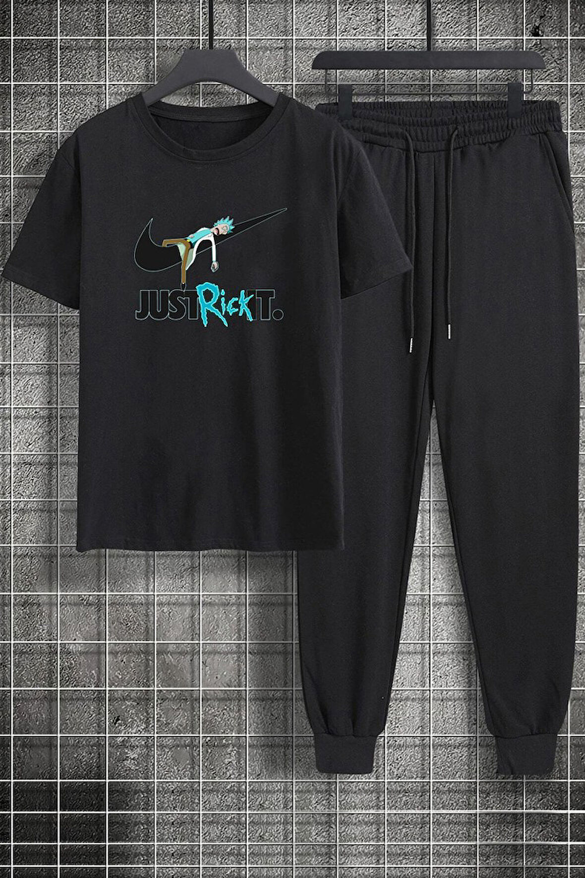 Uyguntarz Unisex Just Baskılı 2'li Eşofman Takımı