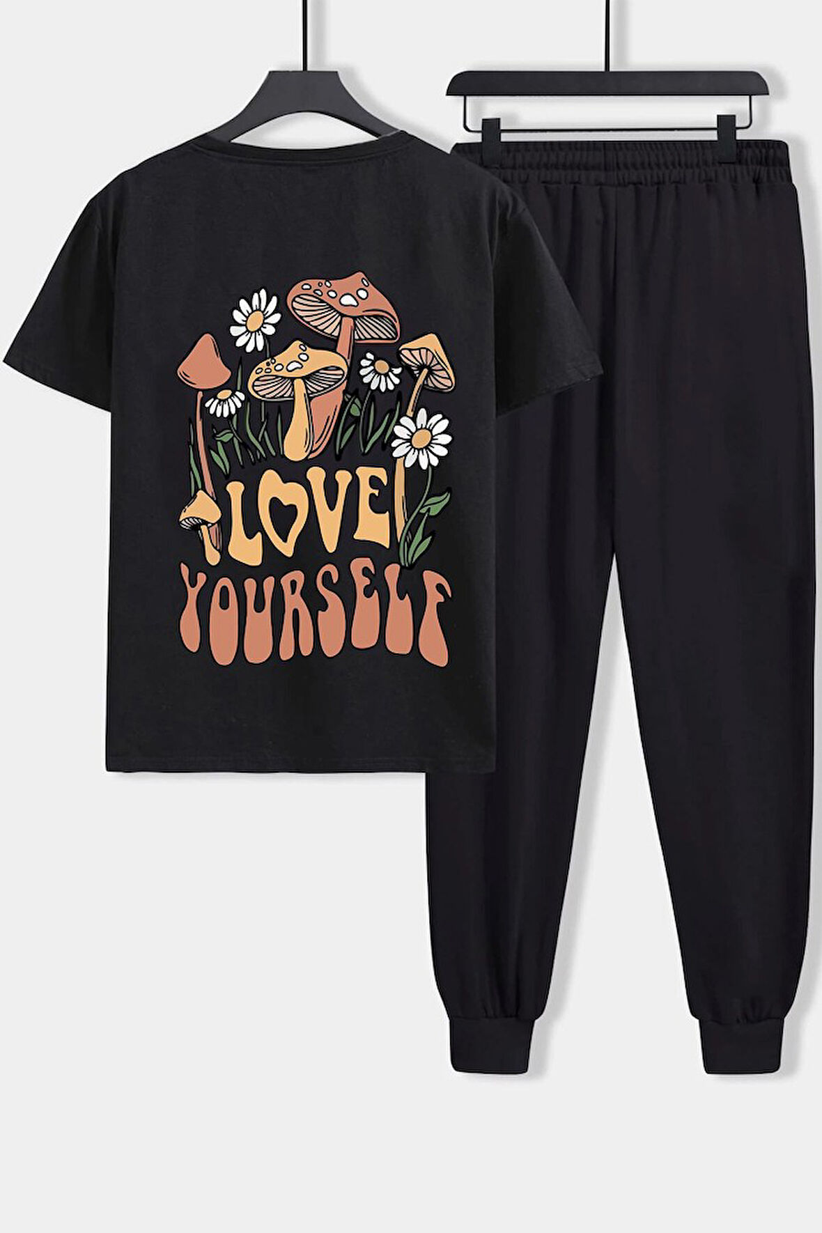 Uyguntarz Unisex Love Yourself Baskılı 2'li Eşofman Takımı