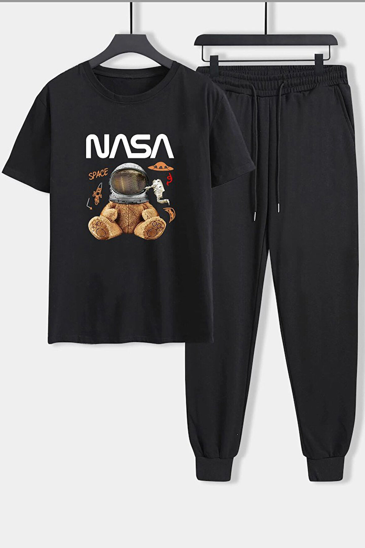 Uyguntarz Unisex Nasabear Baskılı 2'li Eşofman Takımı