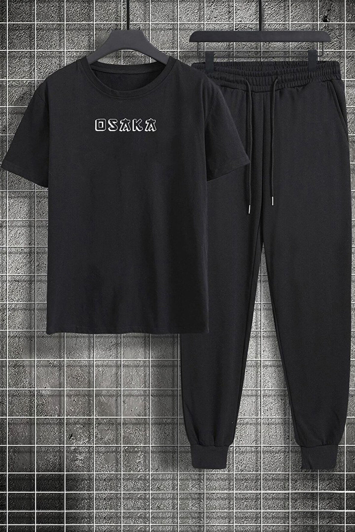 Uyguntarz Unisex Osaka Baskılı 2'li Eşofman Takımı