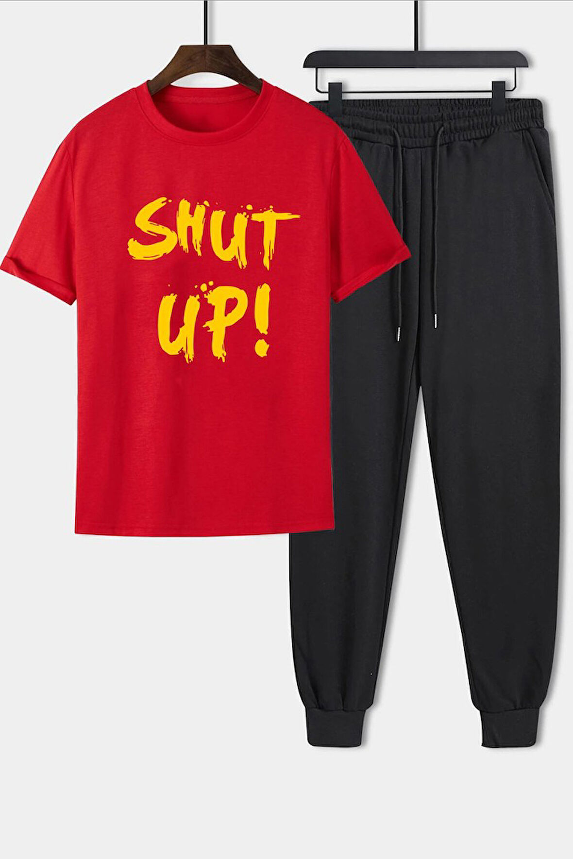 Uyguntarz Unisex Shut Up Baskılı 2'li Eşofman Takımı
