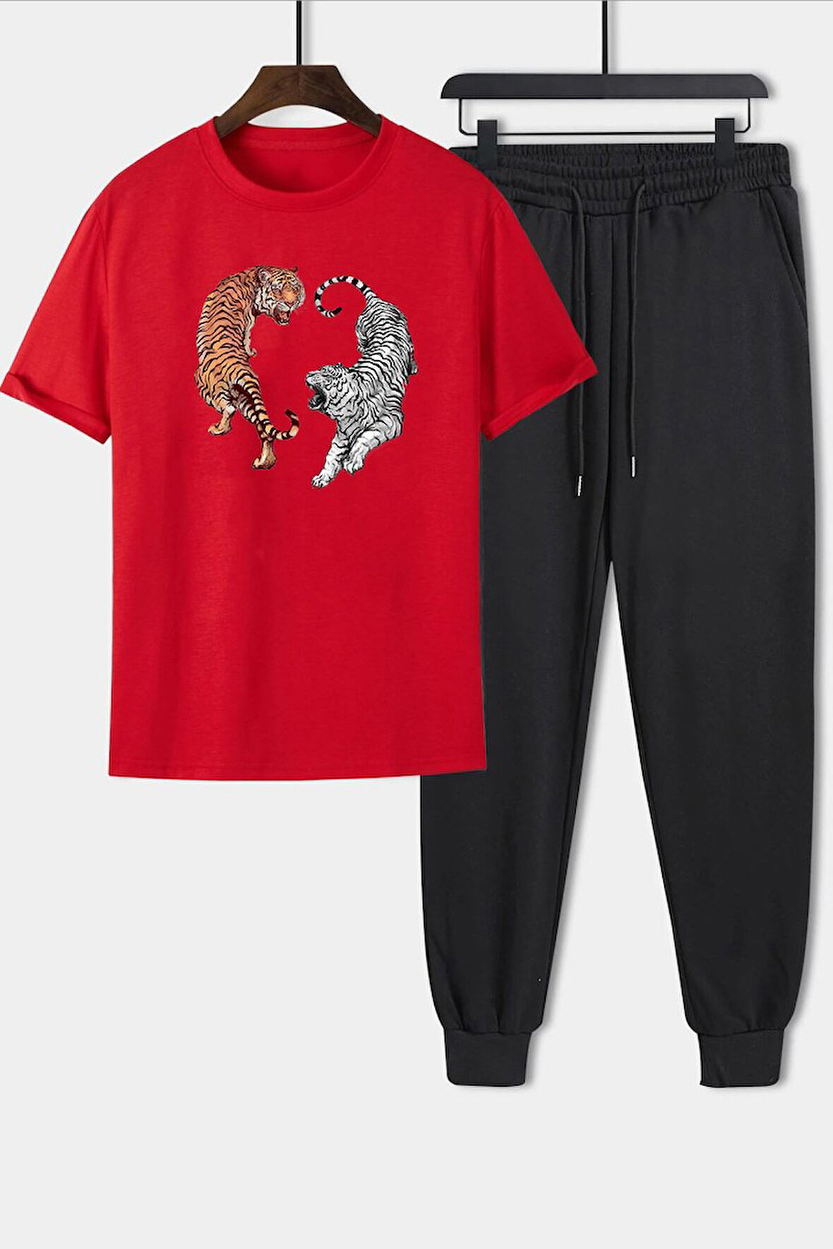 Uyguntarz Unisex Tiger Baskılı 2'li Eşofman Takımı