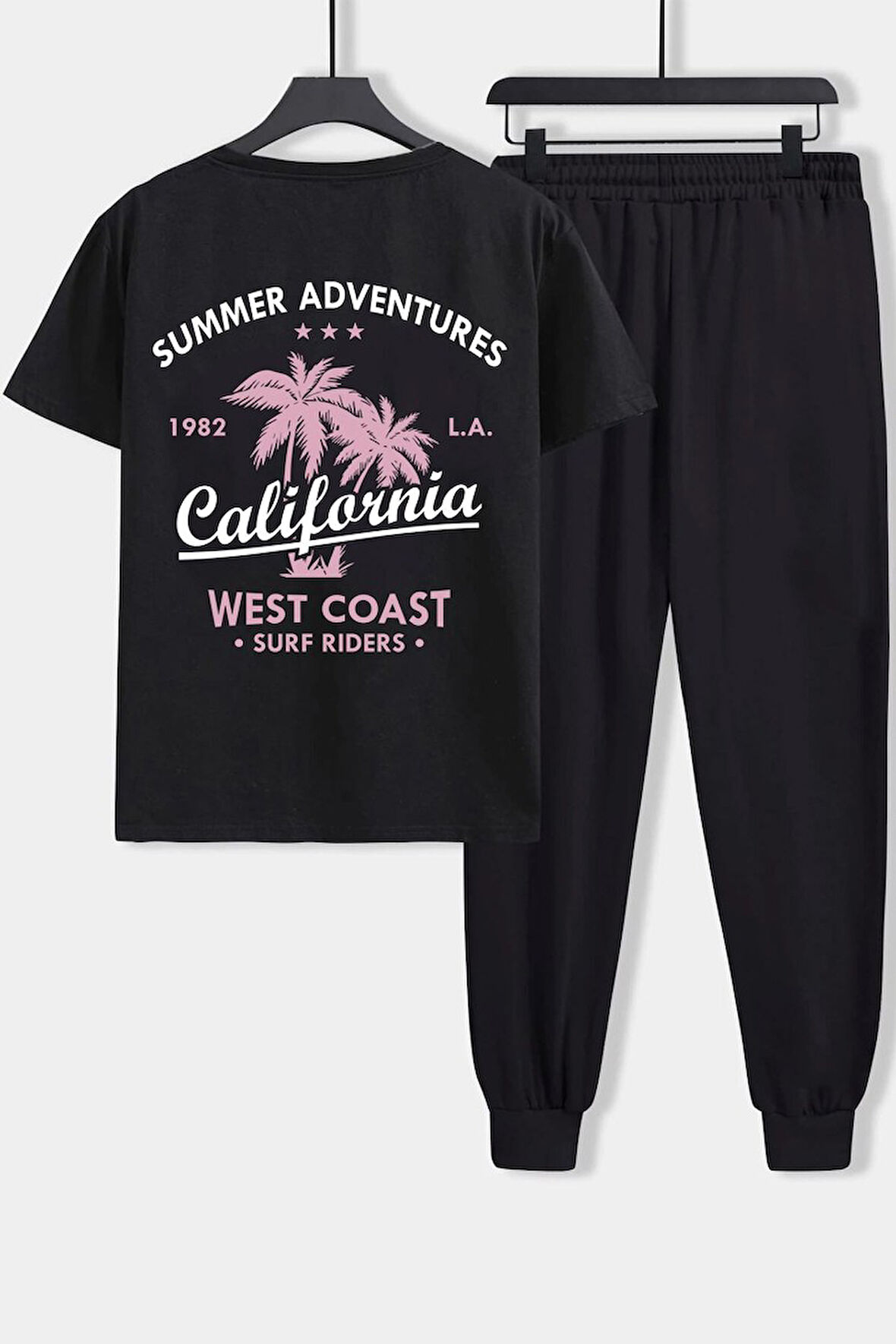 Uyguntarz Unisex California Baskılı 2'li Eşofman Takımı