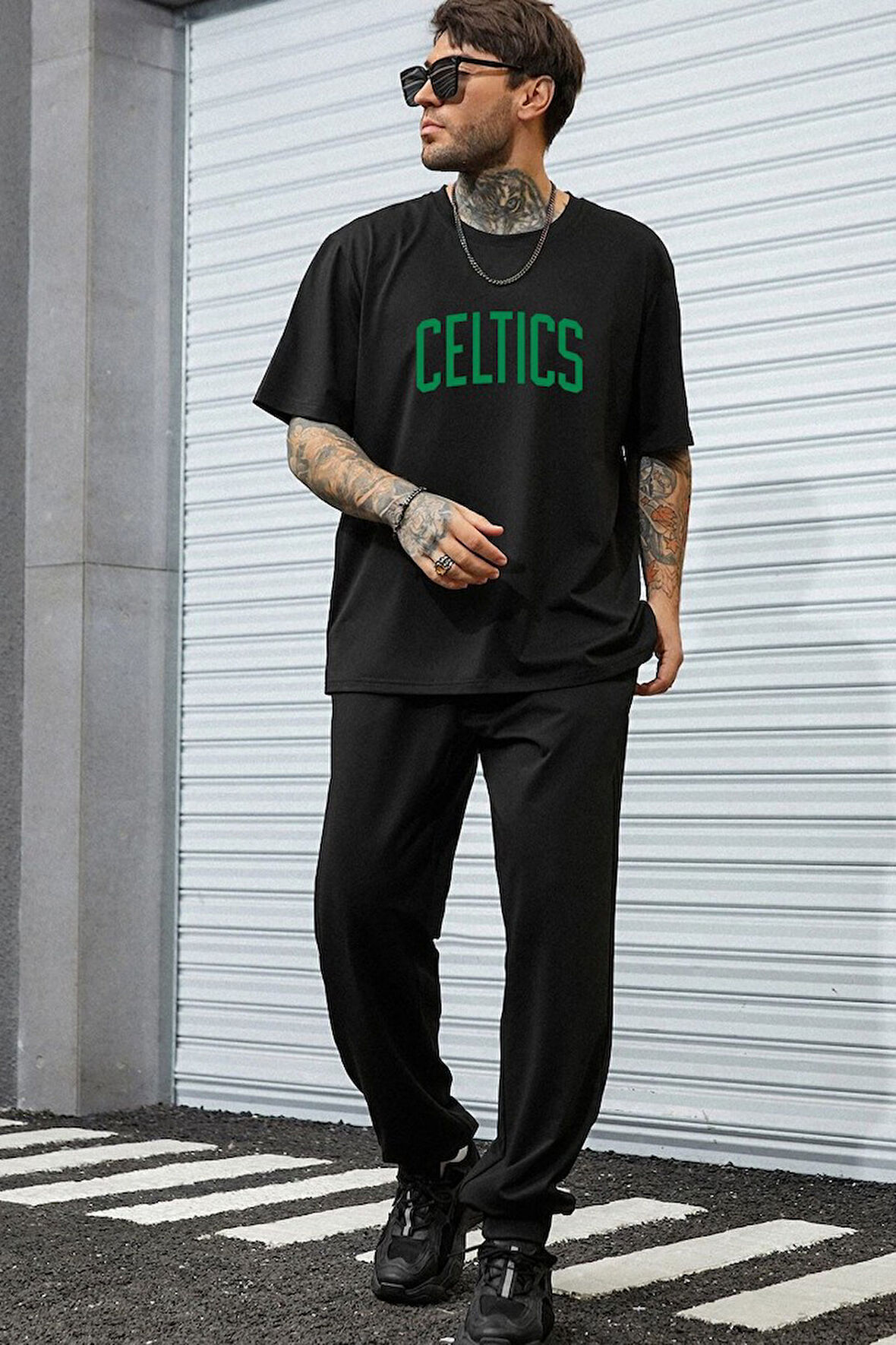 Uyguntarz Unisex Celtics Baskılı 2'li Eşofman Takımı
