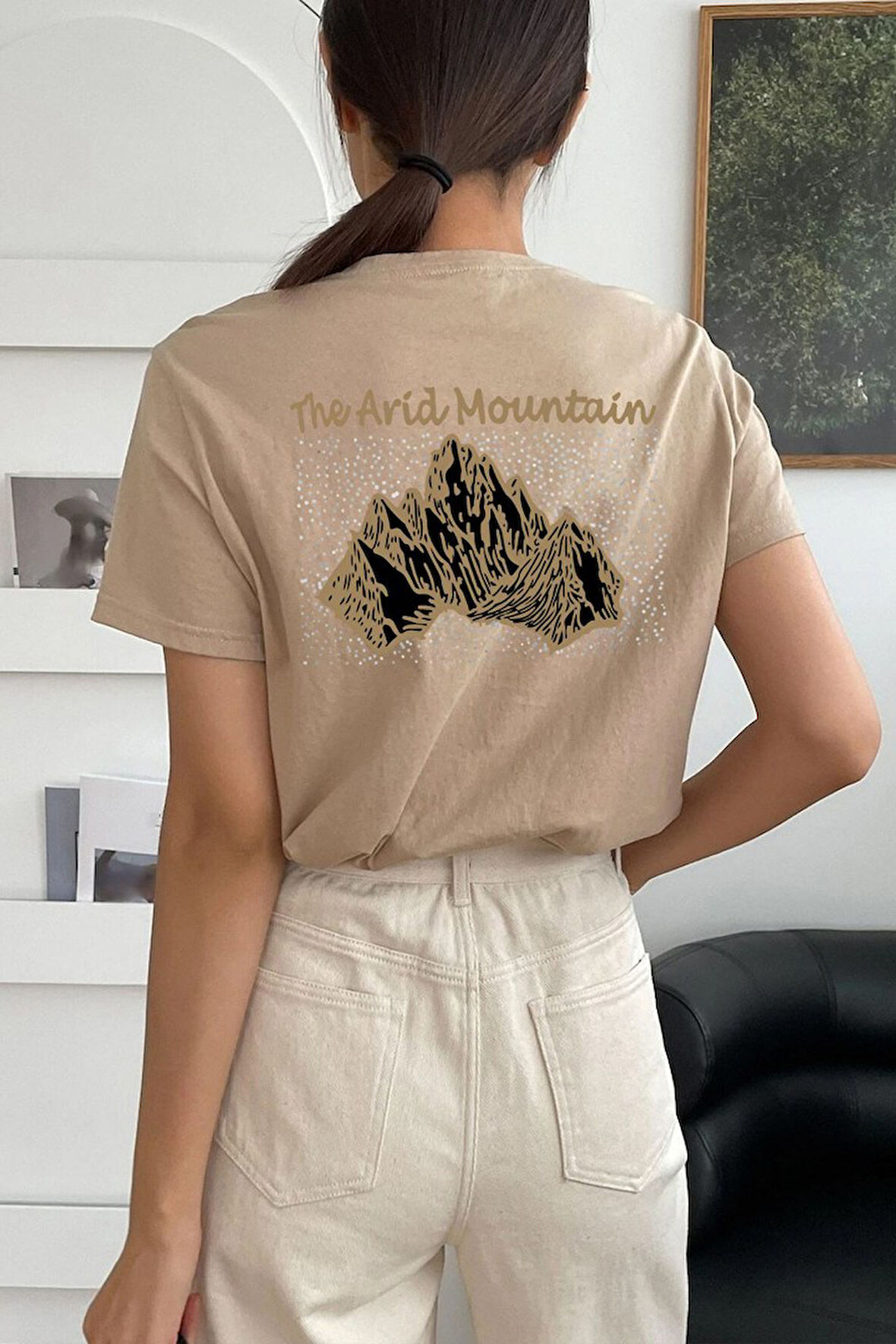 Uyguntarz Unisex Arid Mountain Baskılı T-shirt