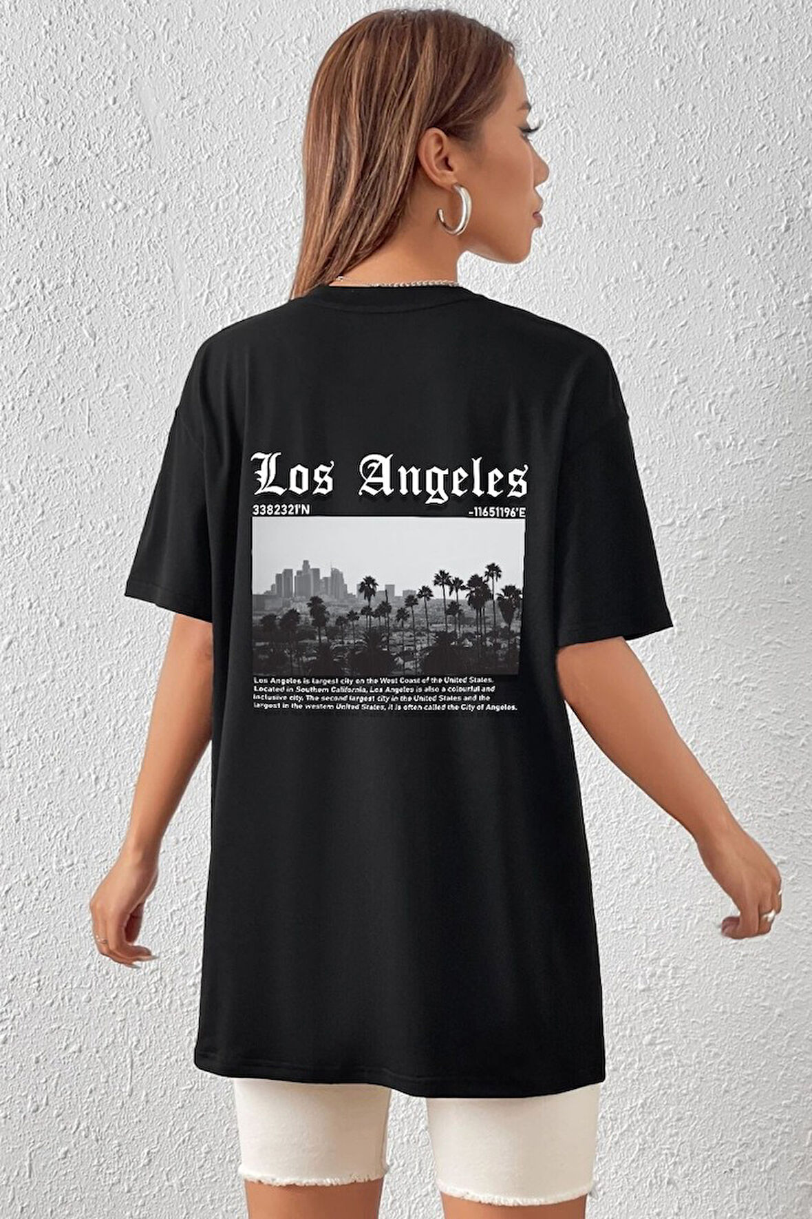 Unisex Los Angles Tasarım Tshirt