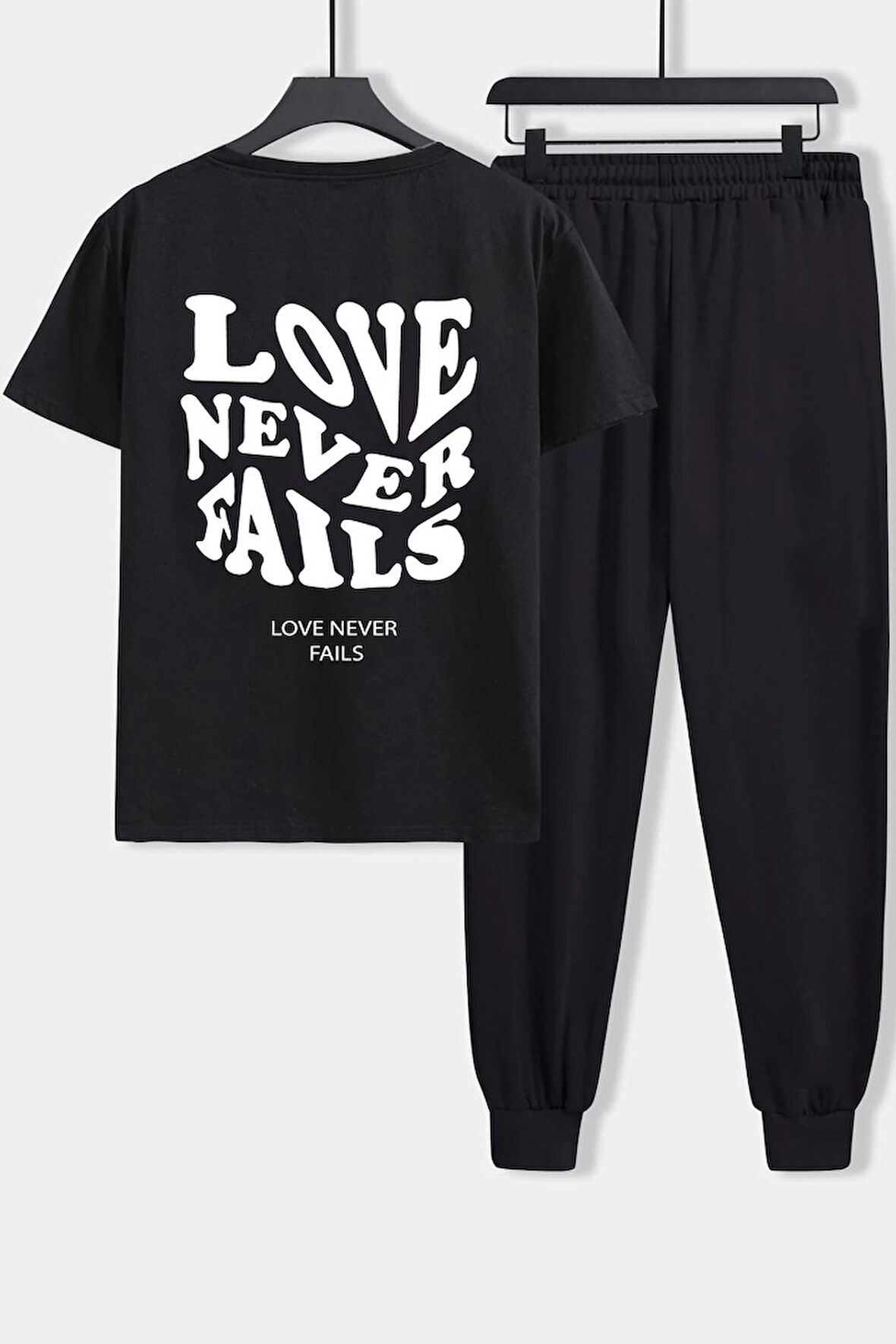 Uyguntarz Unisex Love Never Fails 2'li Eşofman Takımı