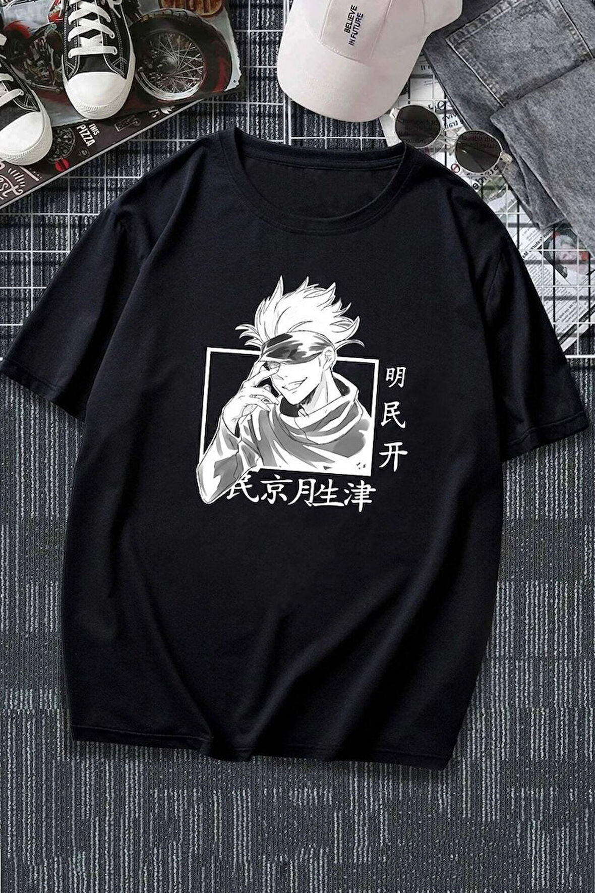 Unisex Jujutsu Kaisen Baskılı T-shirt