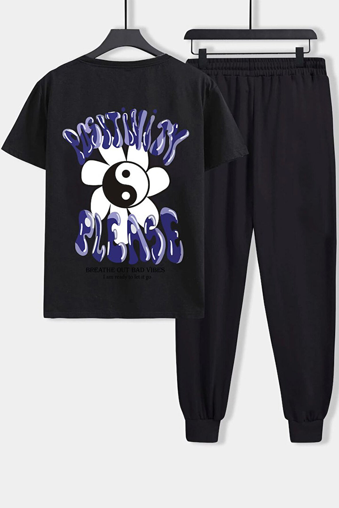 Uyguntarz Unisex Positivity Baskılı 2'li Eşofman Takımı