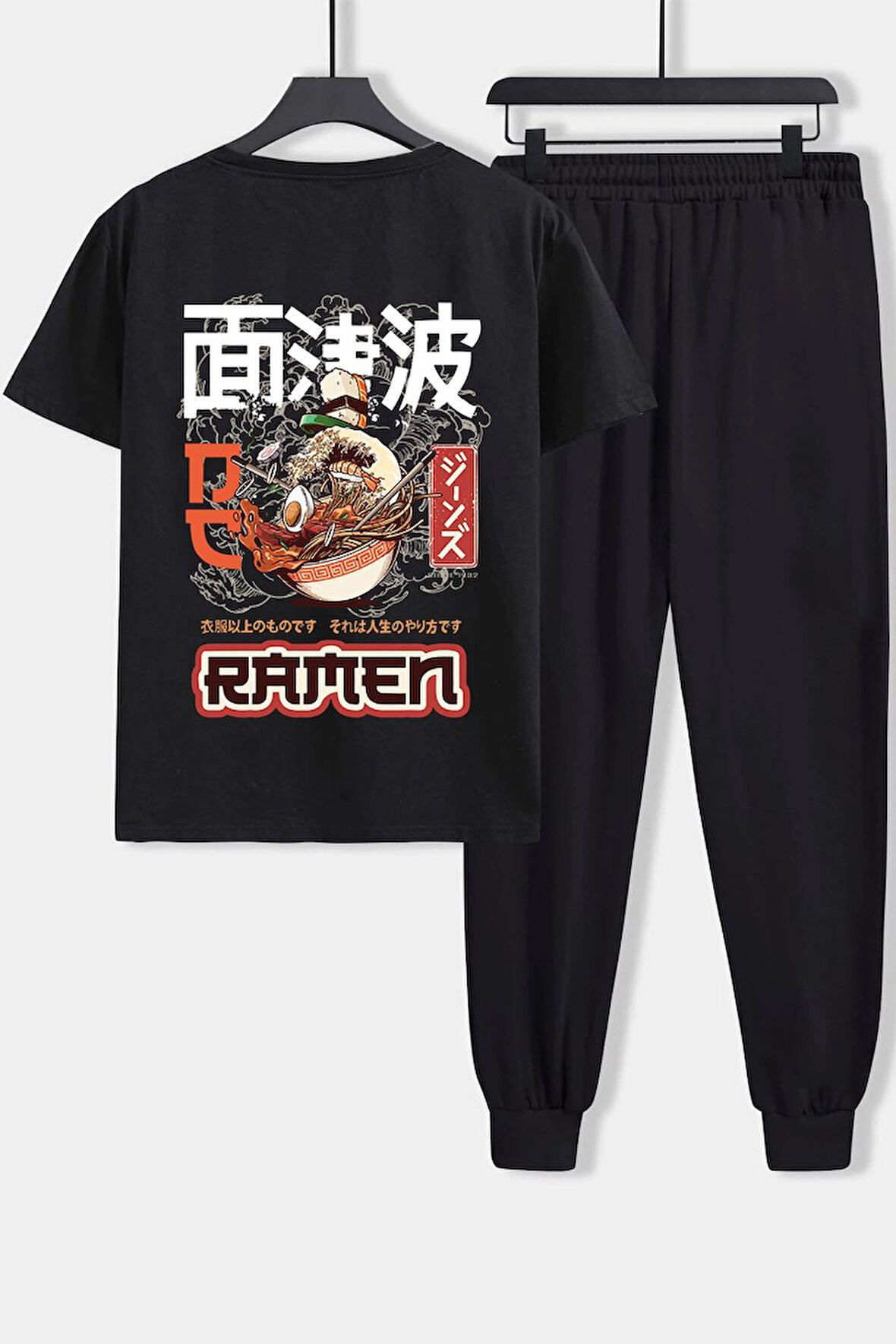 Uyguntarz Unisex Ramen Baskılı 2'li Eşofman Takımı