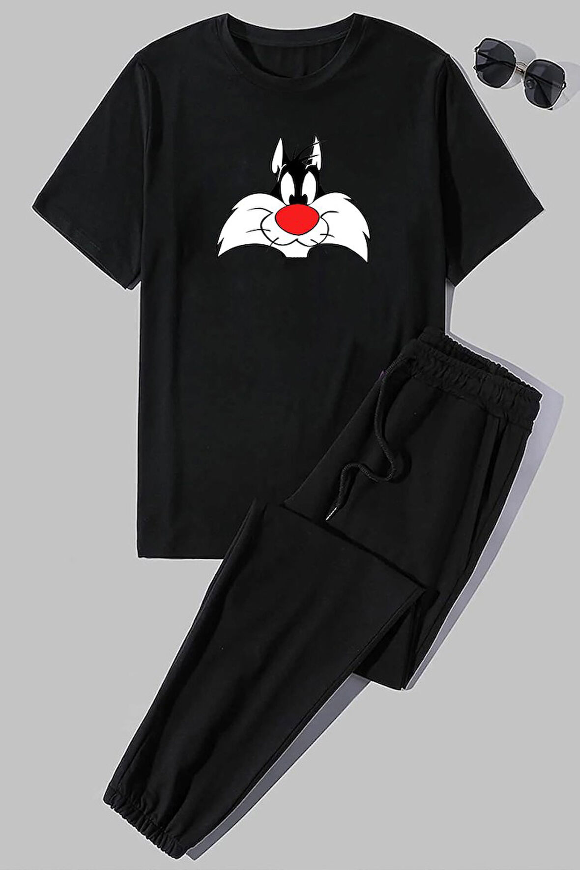 Uyguntarz Unisex Sylvester Baskılı 2'li Eşofman Takımı