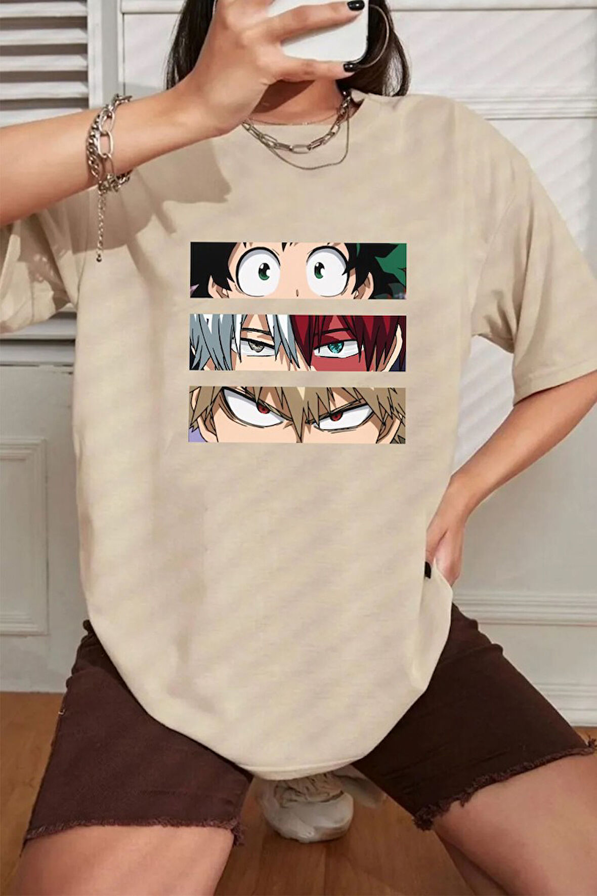 Uyguntarz Unisex Ken Kaneki Baskılı T-shirt