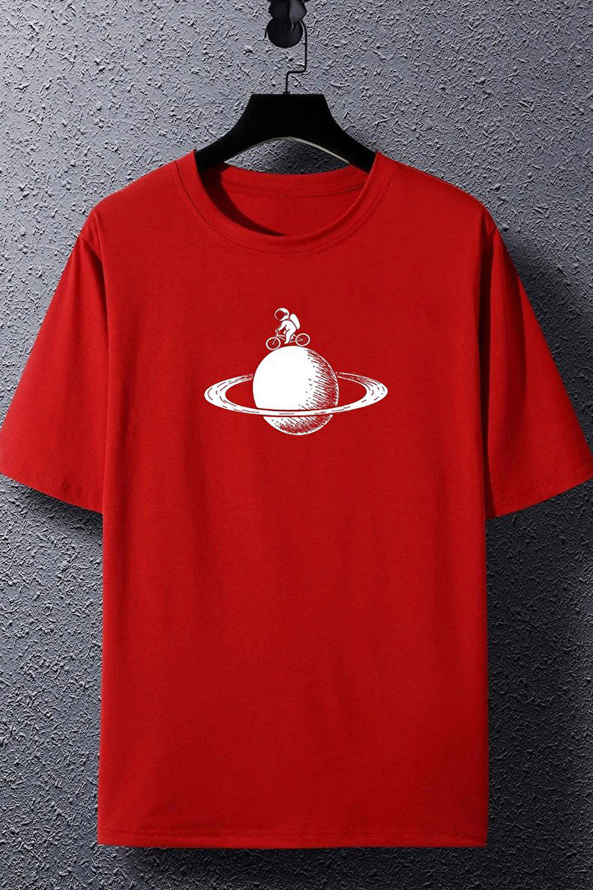 Uyguntarz Unisex Astronaut Rides Baskılı T-shirt