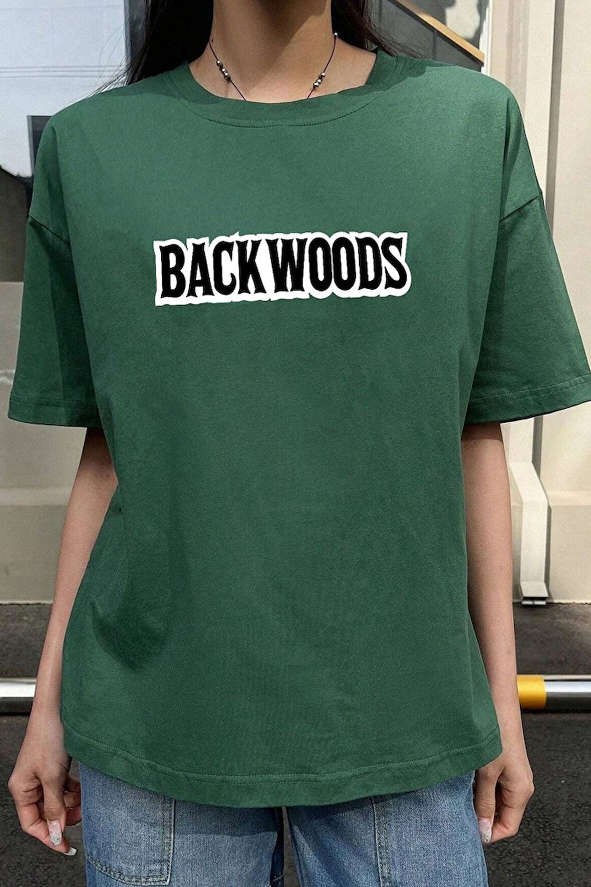 Unisex Backwoods Baskılı T-shirt