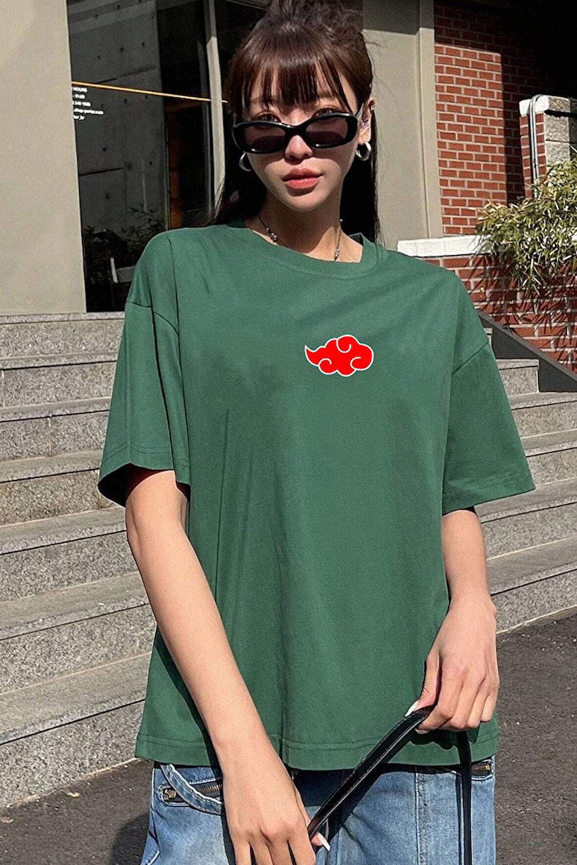 Uyguntarz Unisex Ninja Akatsuki Baskılı T-shirt