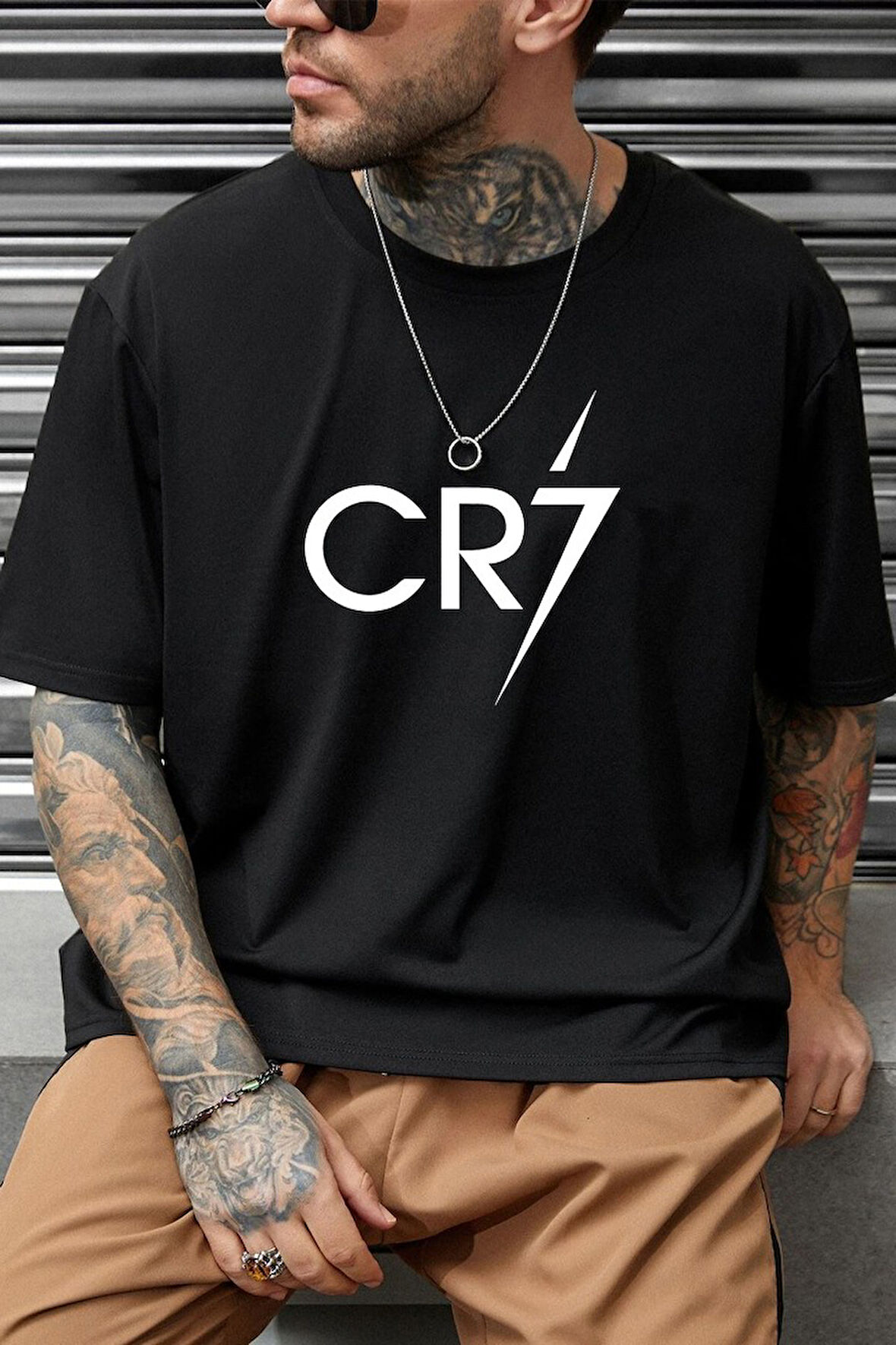 Unisex Cr7 Baskılı T-shirt
