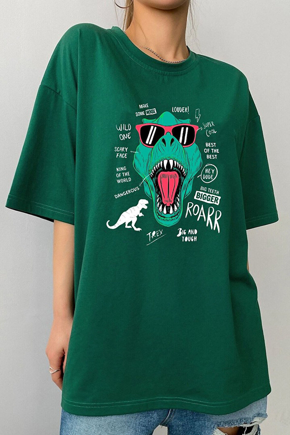 Uyguntarz Unisex T - Rex Baskılı T-shirt