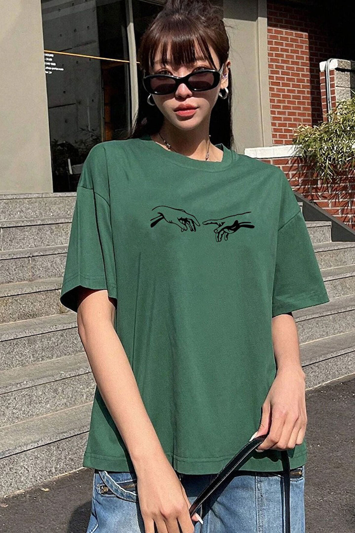 Uyguntarz Unisex Michelangelo Baskılı T-shirt