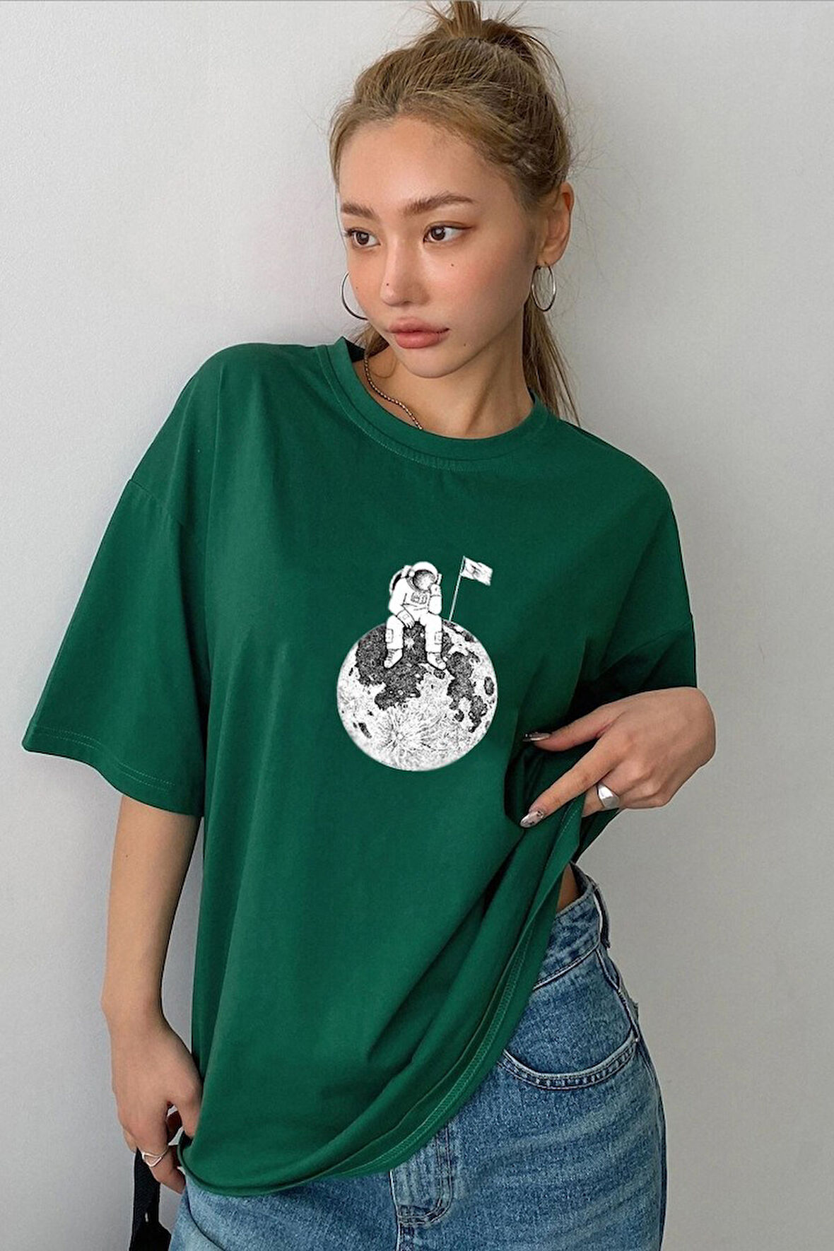 Uyguntarz Unisex Astronot Baskılı T-shirt