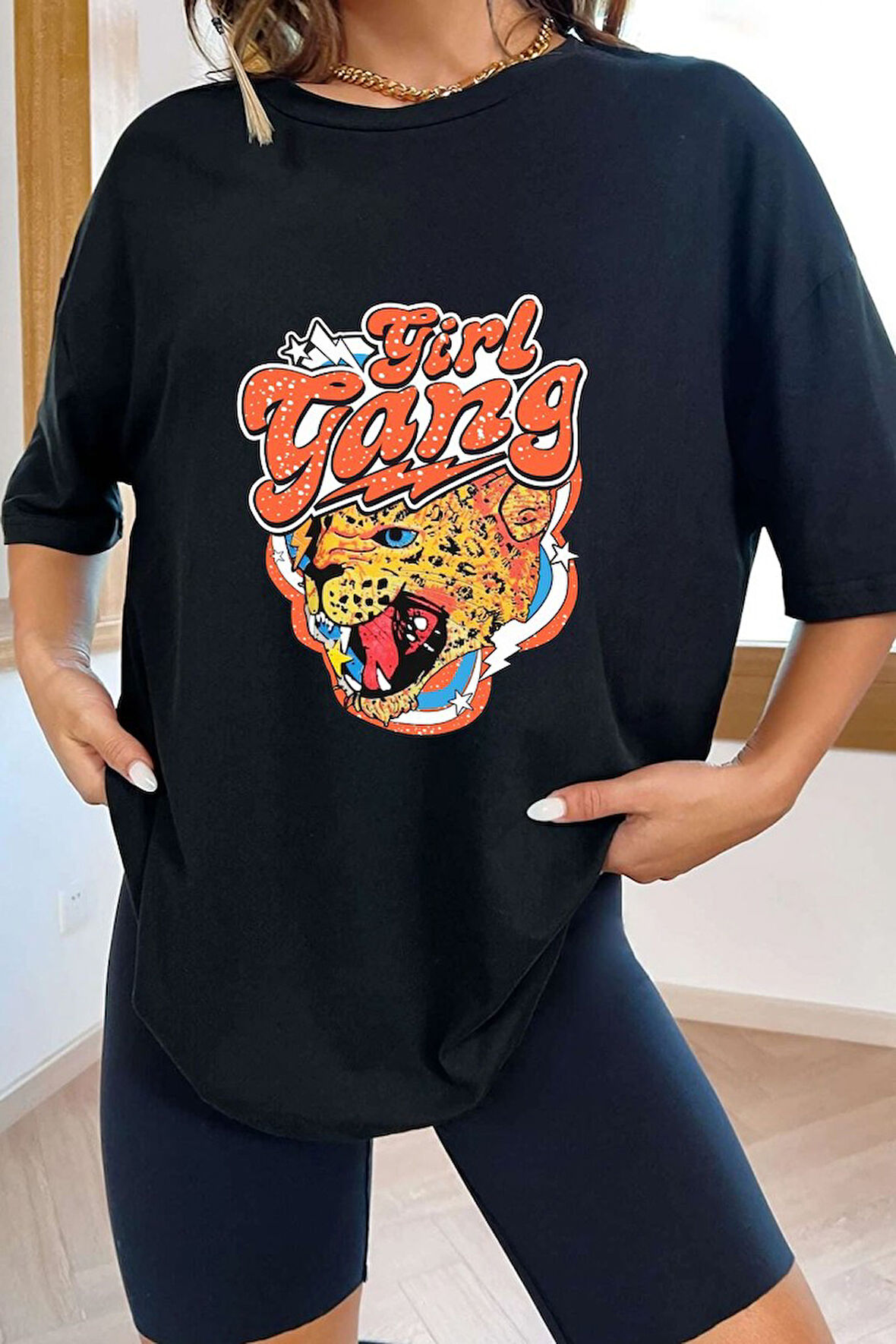 Uyguntarz Unisex Girl Gang Baskılı T-shirt