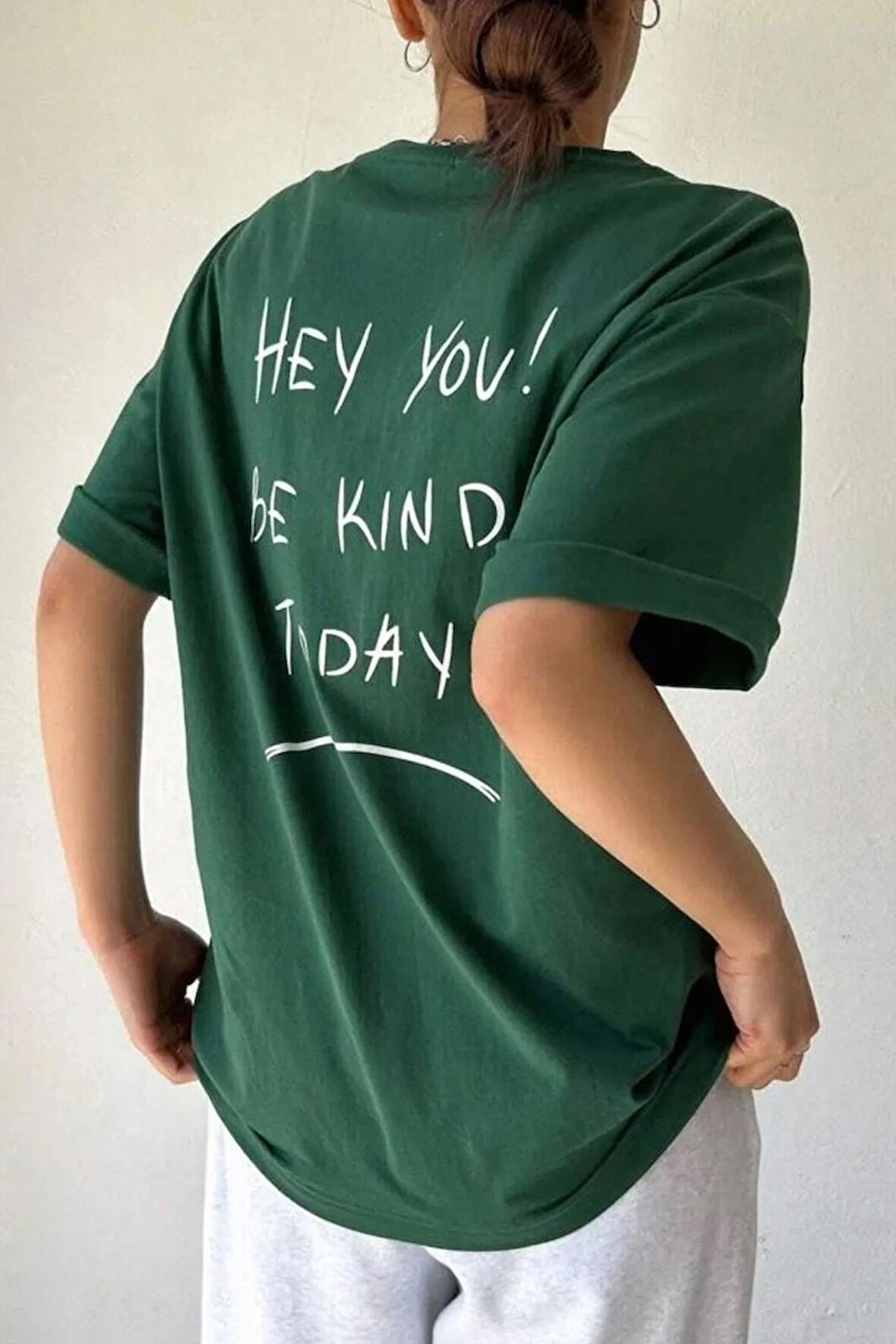 Uyguntarz Unisex Hey you Baskılı T-shirt
