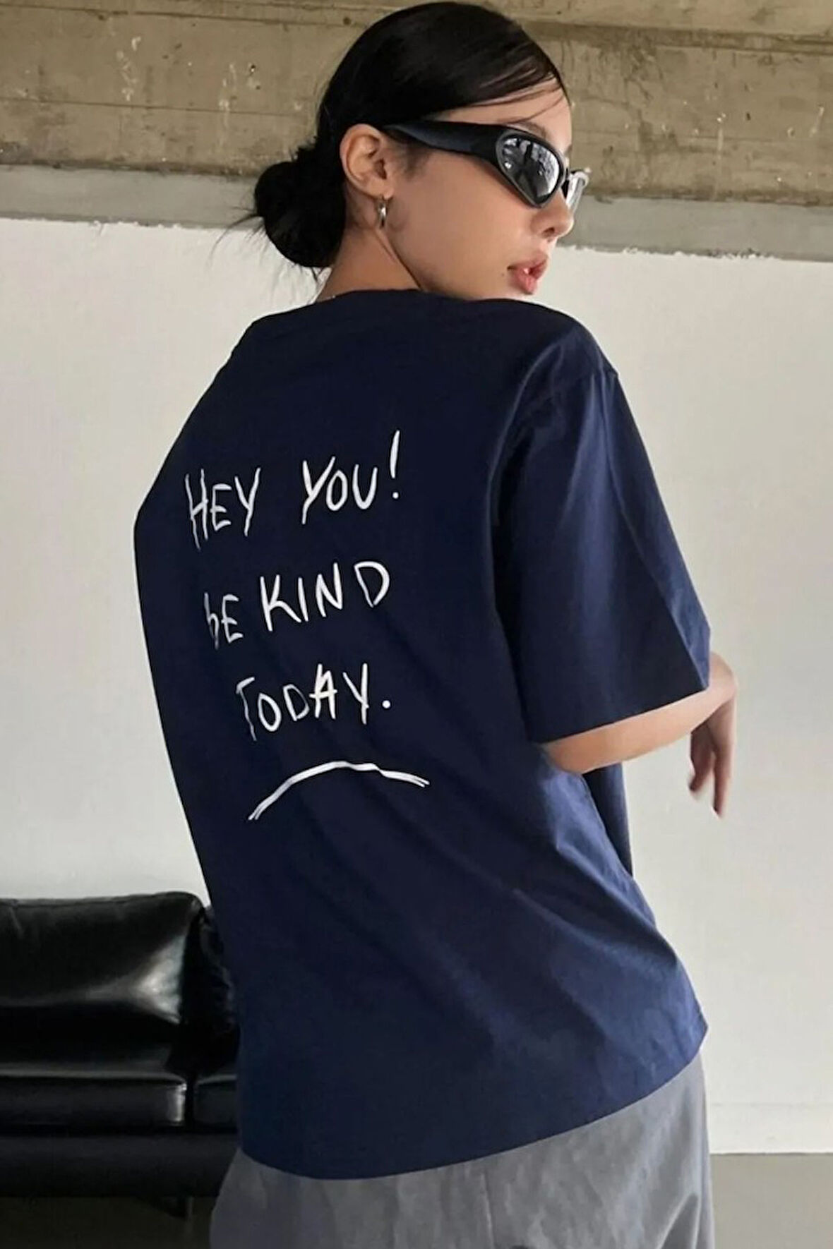 Uyguntarz Unisex Hey you Baskılı T-shirt