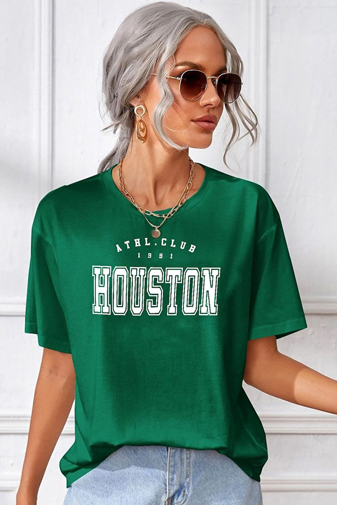 Uyguntarz Unisex Houston Baskılı T-shirt