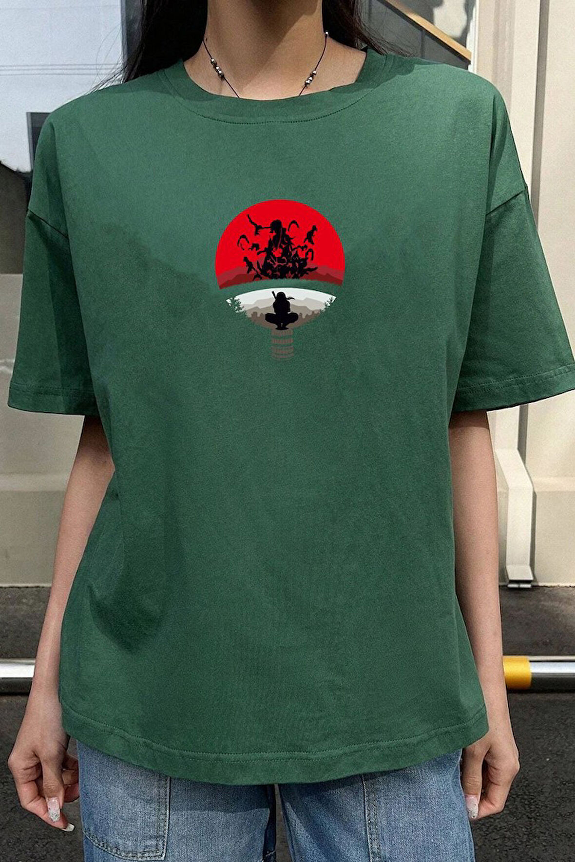 Uyguntarz Unisex Itachi Uchiha Baskılı T-shirt