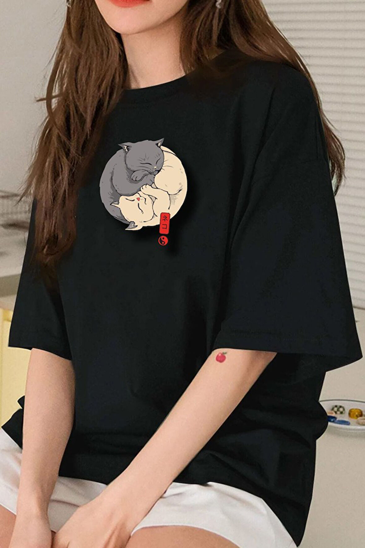 Uyguntarz Unisex Kedi Baskılı T-shirt