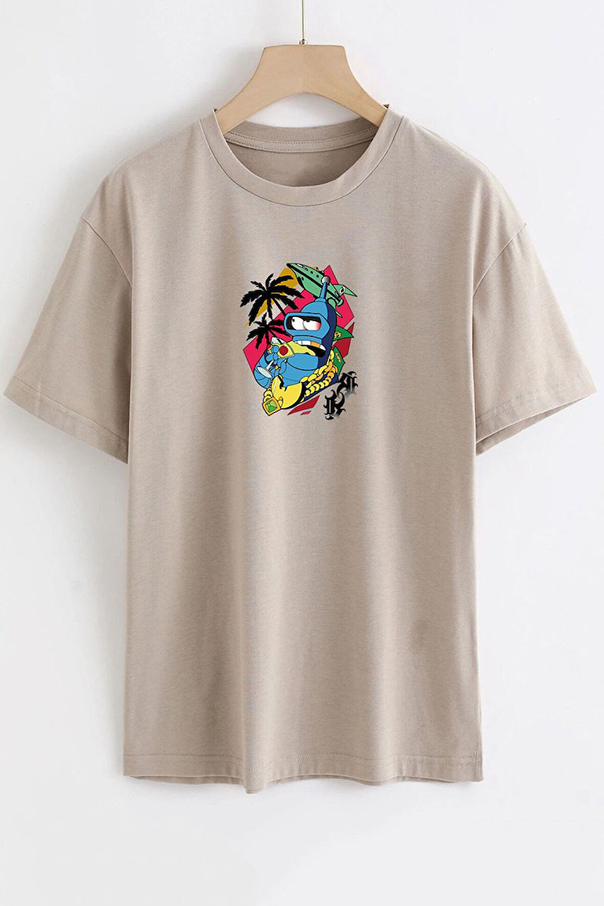 Uyguntarz Unisex Crazy Banana Baskılı T-shirt