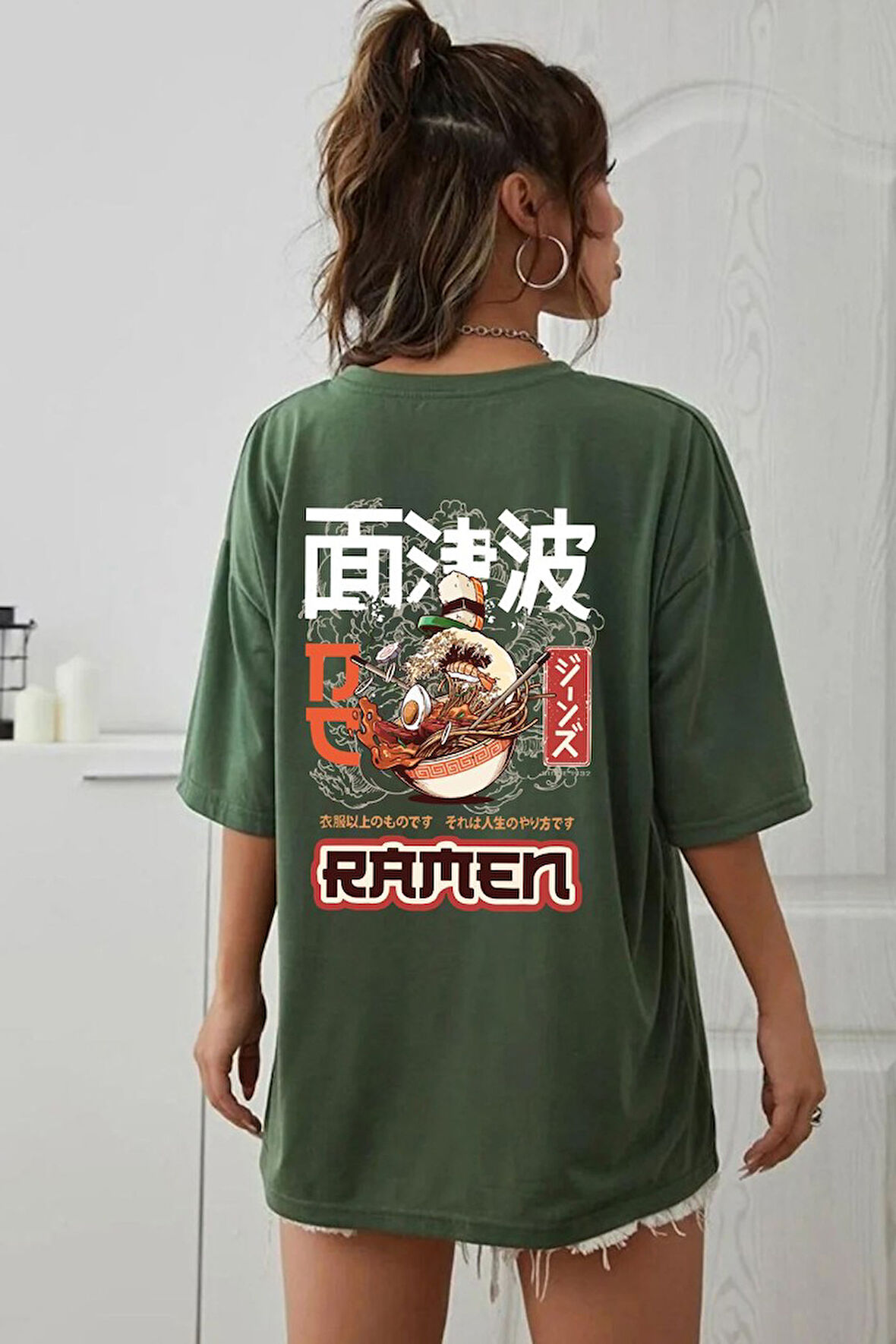 Uyguntarz Unisex Ramen Baskılı T-shirt