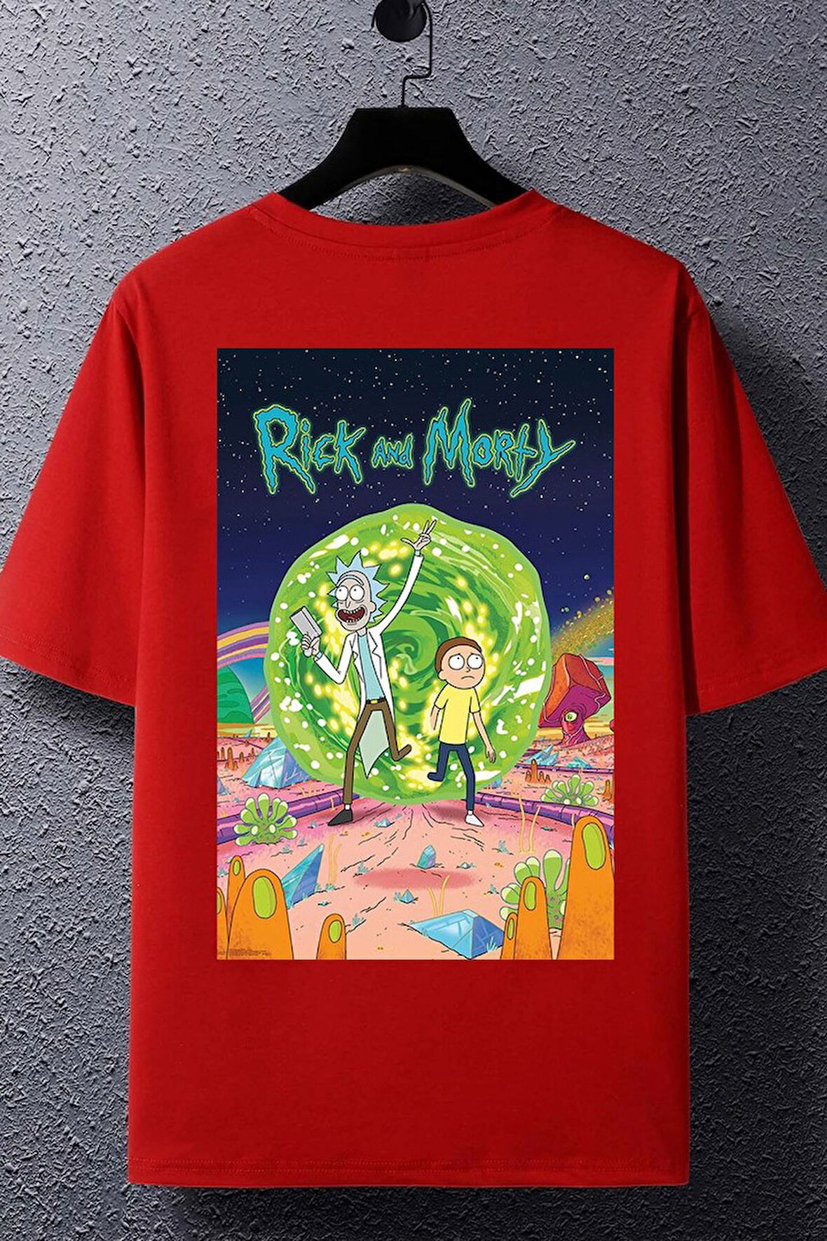 Uyguntarz Unisex Rick and Morty Baskılı T-shirt