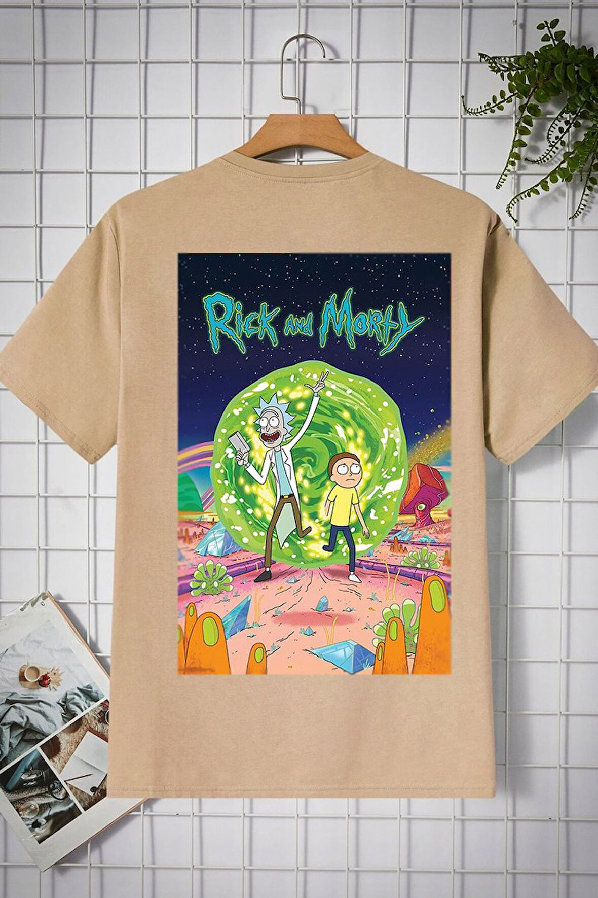 Uyguntarz Unisex Rick and Morty Baskılı T-shirt