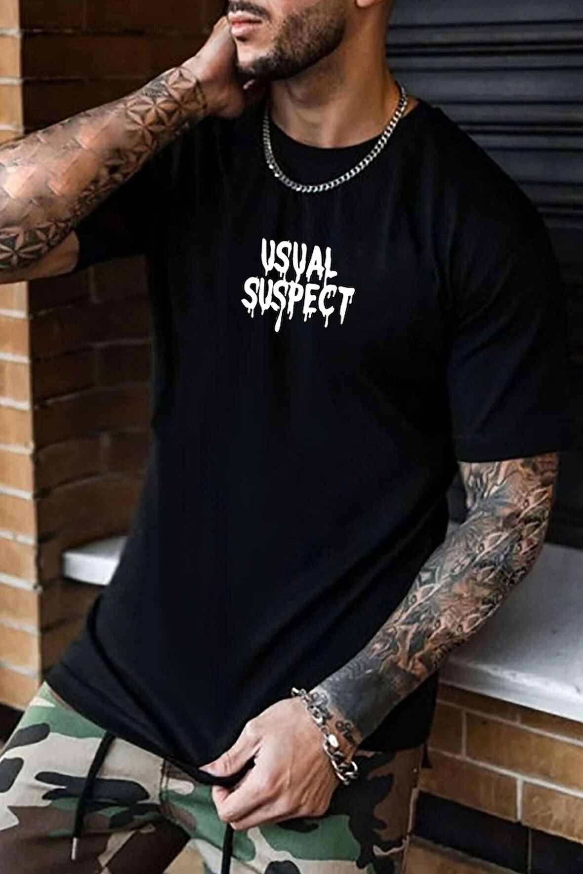 Uyguntarz Unisex Usual Suspect Baskılı T-shirt